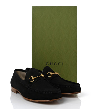 Gucci Suede Mens 1953 Horsebit Loafers 9.5 Black 8 of 8