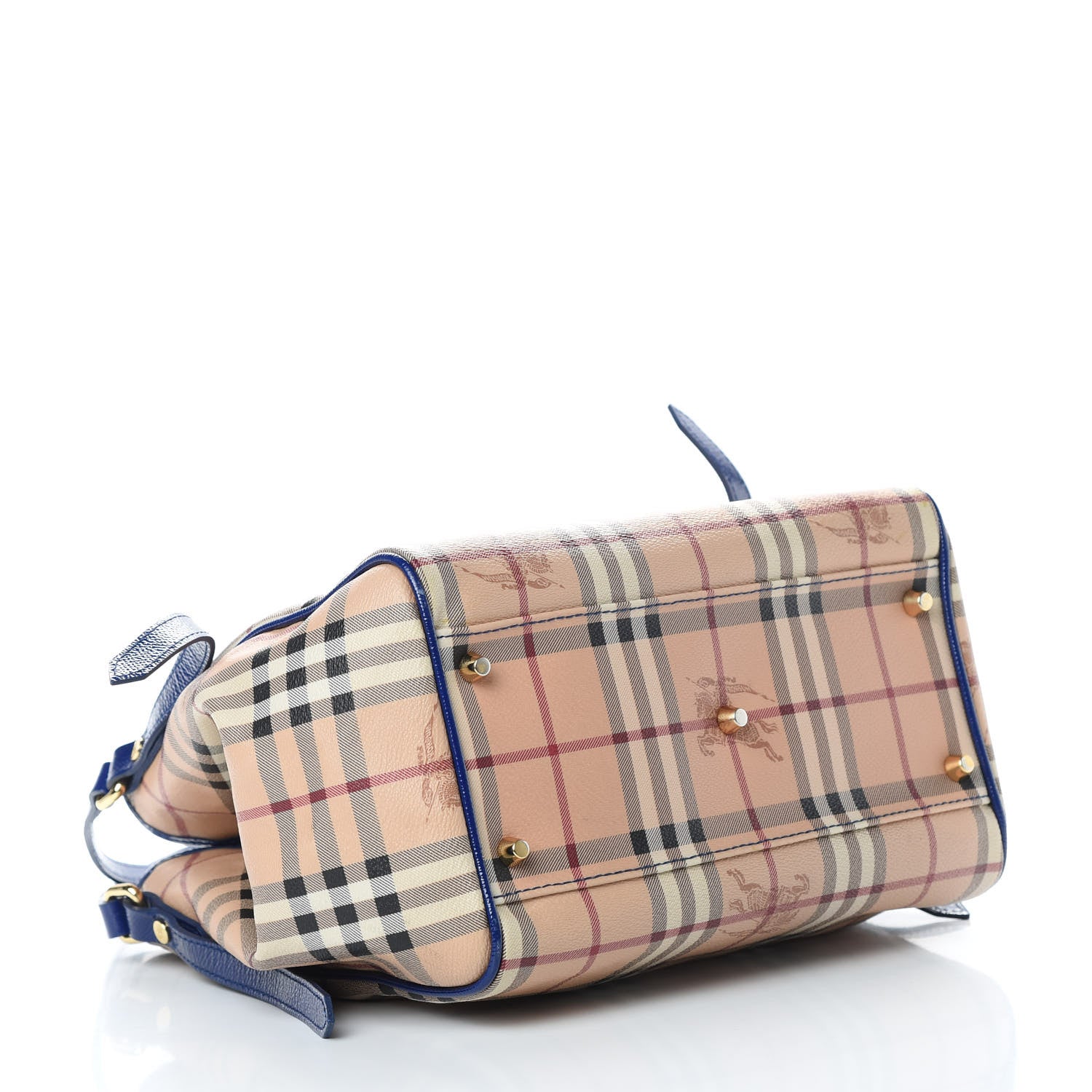 Burberry Haymarket Check Small Canterbury Tote Brilliant Blue 4 of 13