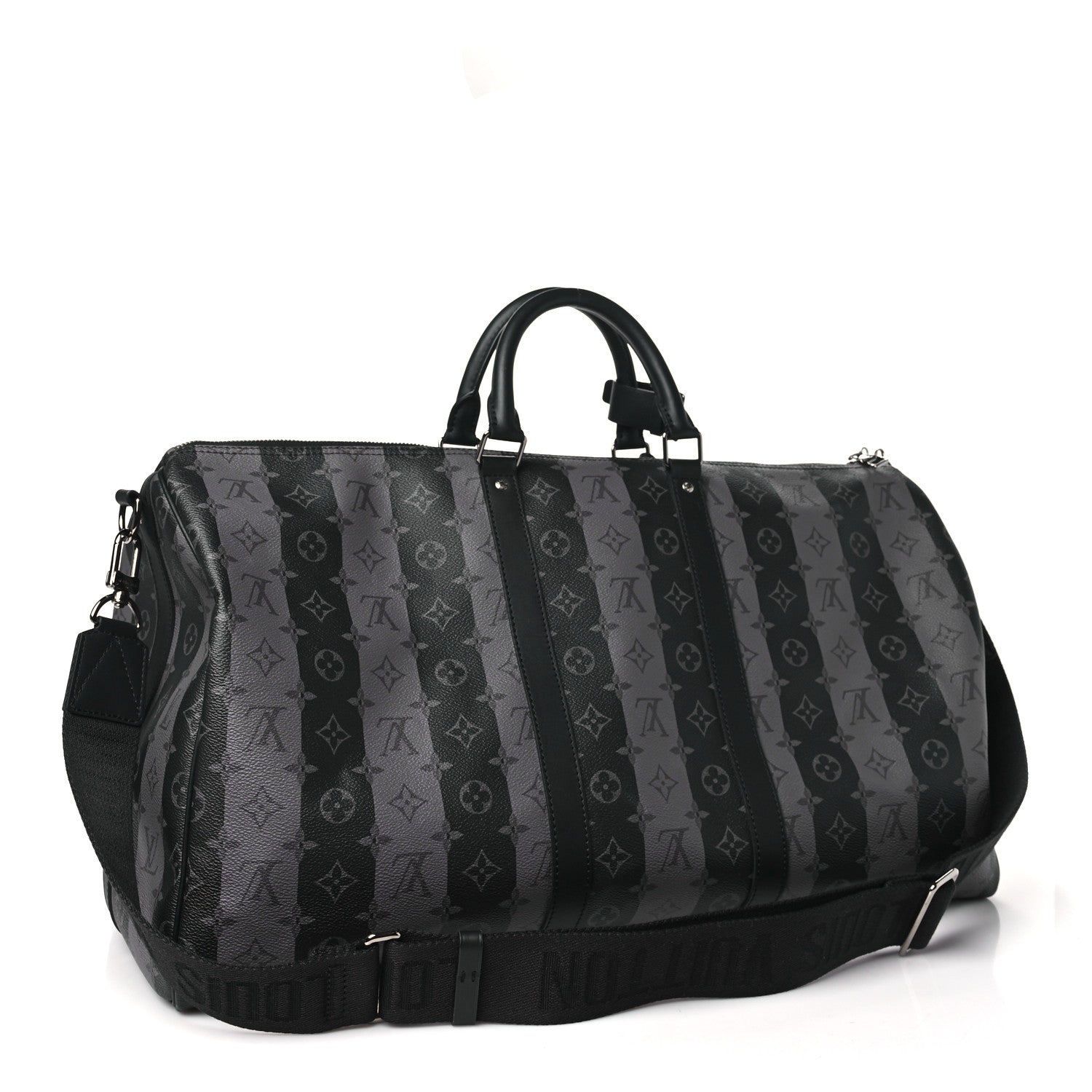 Louis Vuitton X NIGO Monogram Eclipse Stripes LV Keepall Bandouliere 50 2 of 8