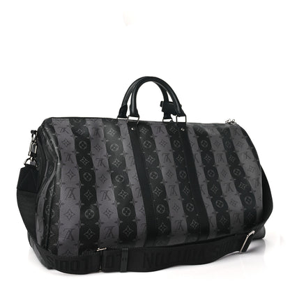 Louis Vuitton X NIGO Monogram Eclipse Stripes LV Keepall Bandouliere 50 2 of 8