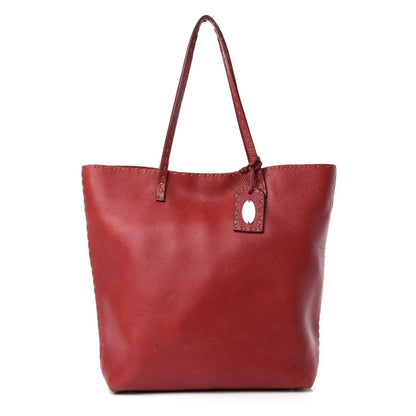 Fendi Calfskin Romano Selleria Tote Red 1 of 16