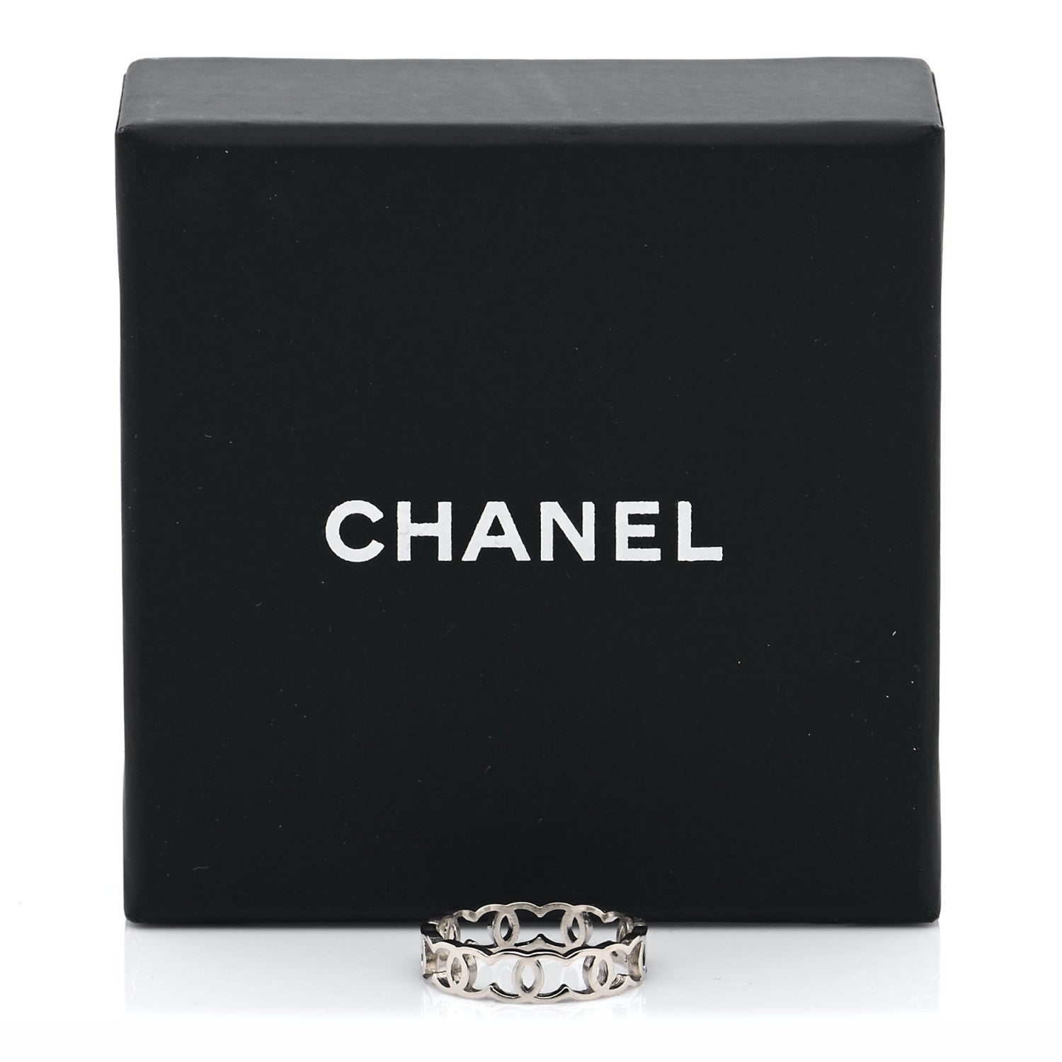 Chanel Metal CC Ring 54 6.75 Light Gold 6 of 6