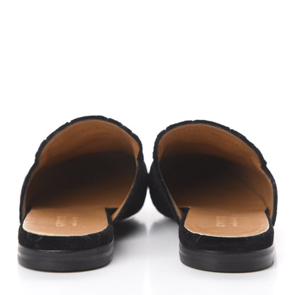 Gucci Velvet GG Monogram Mens Princetown Slippers 8.5 Black 7 of 14