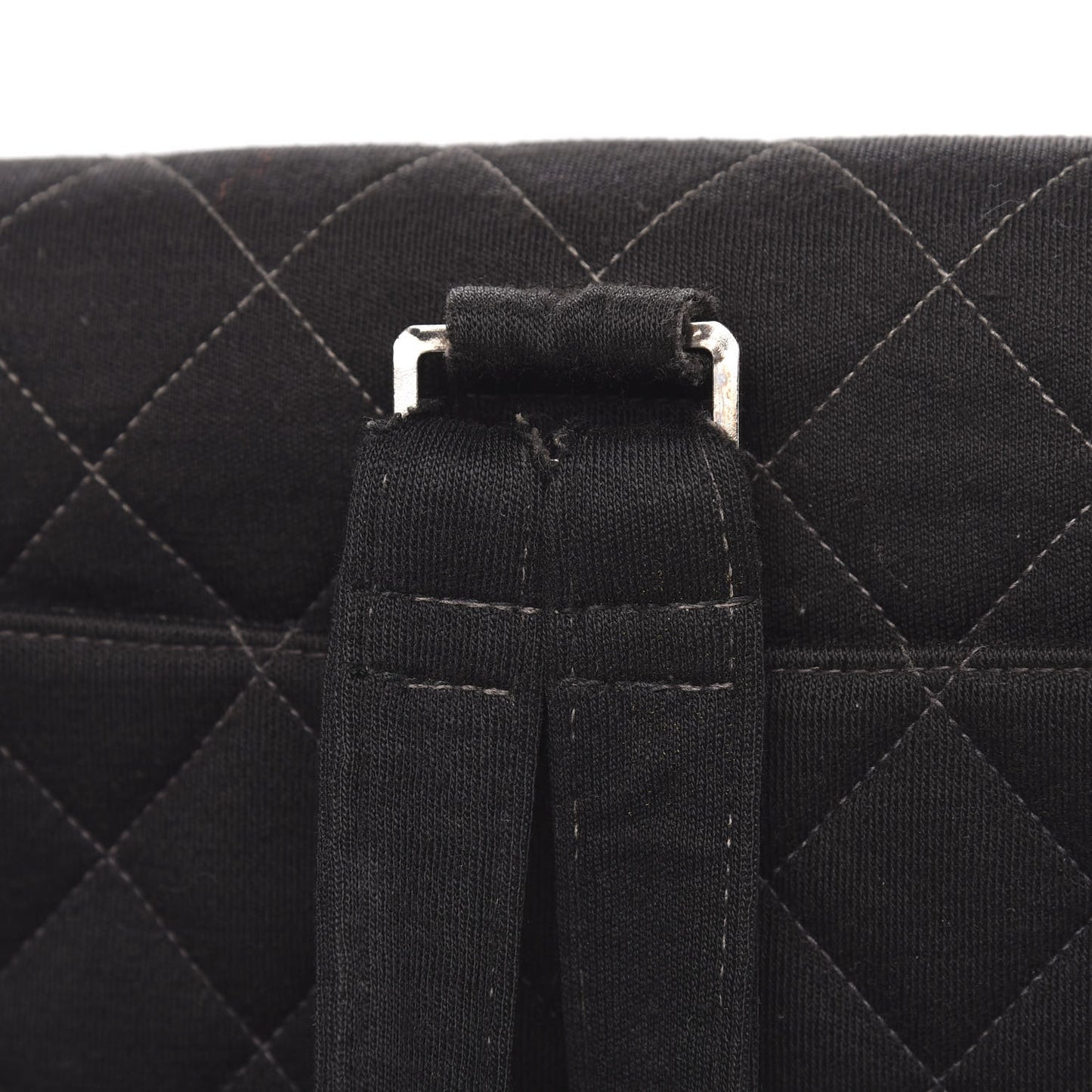 Jersey Quilted Backpack Black
