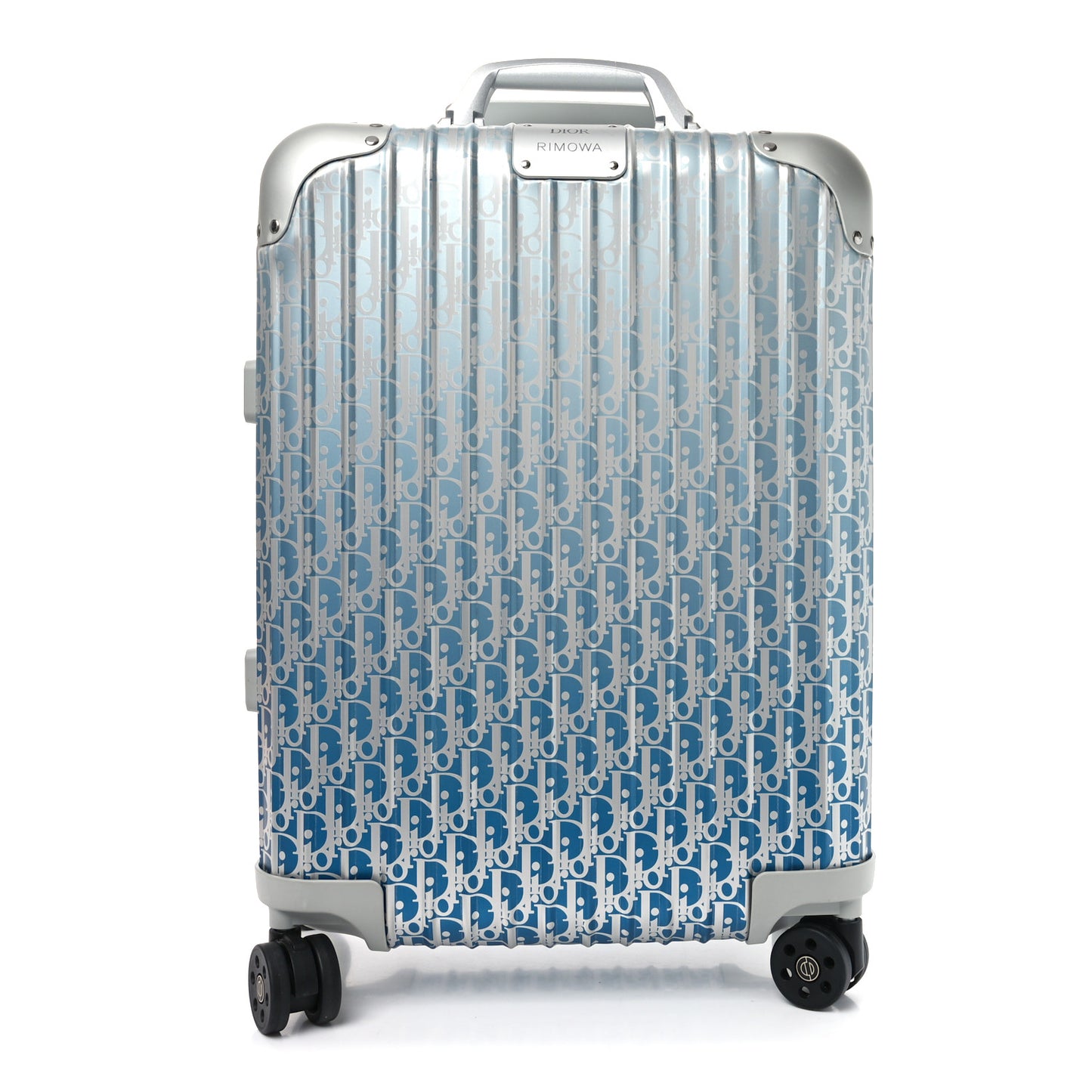X RIMOWA Aluminum Gradient Cabin Luggage Blue Multi