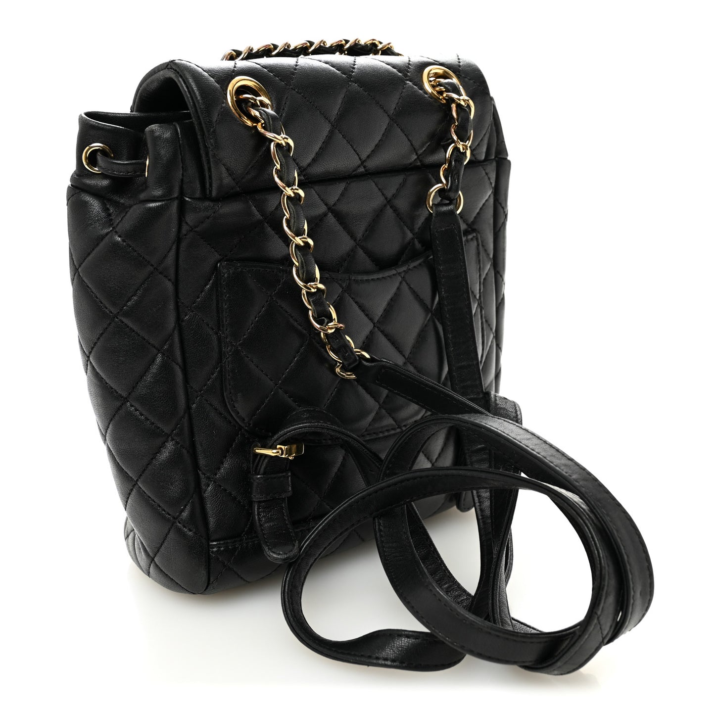 Calfskin Quilted Mini Urban Spirit Backpack Black