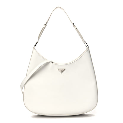 Prada Spazzolato Maxi Cleo Adjustable Strap Shoulder Bag White 1 of 10
