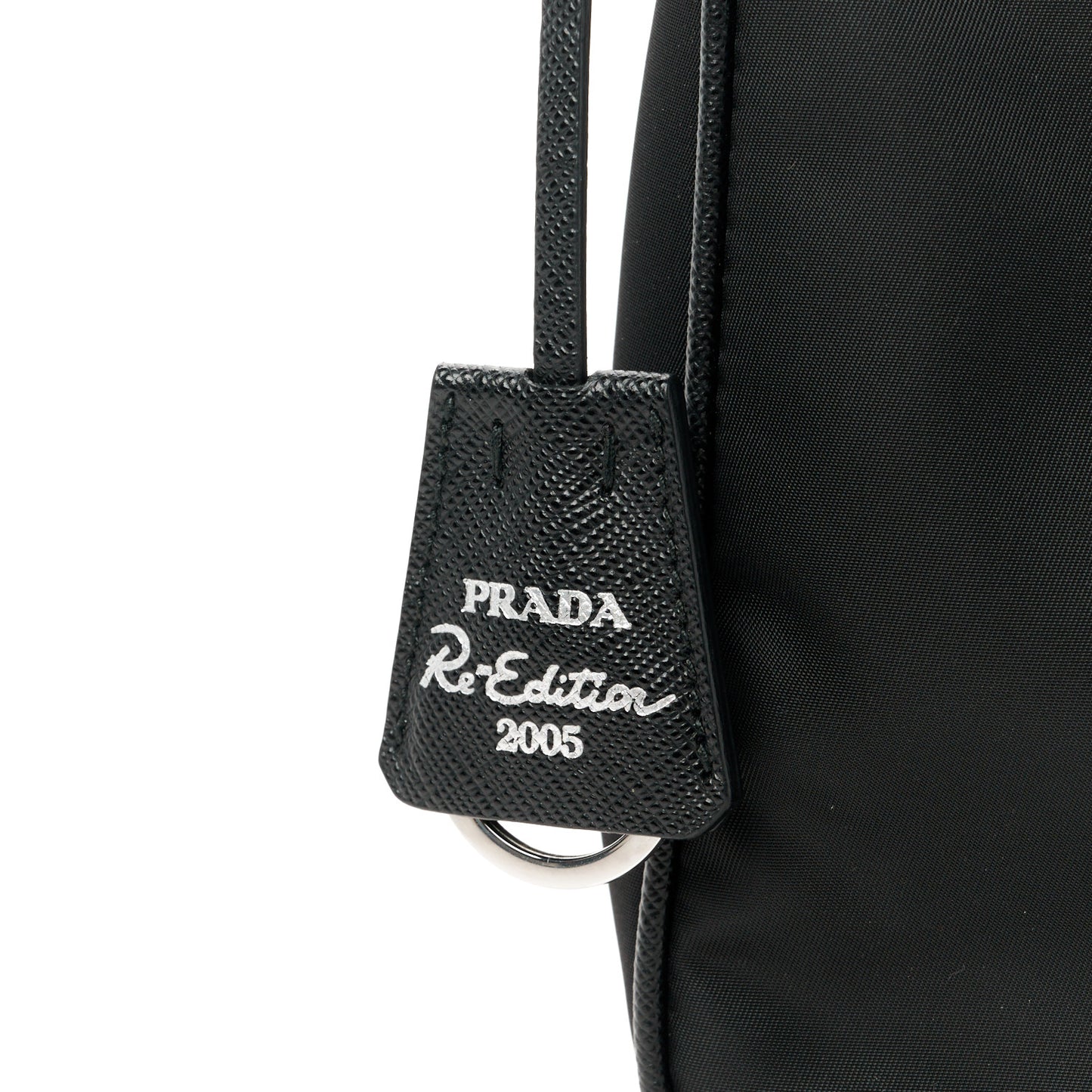 Tessuto Nylon Saffiano Mini Re-Edition 2005 Bag Black