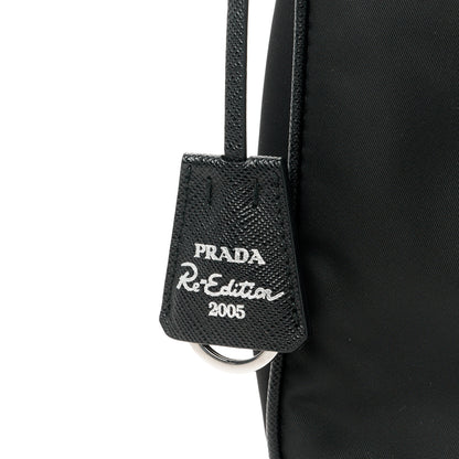 Prada Tessuto Nylon Saffiano Mini Re-Edition 2005 Bag Black 9 of 12