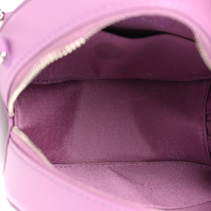 Chanel Lambskin Quilted Round Clutch With Chain Purple 5 of 13