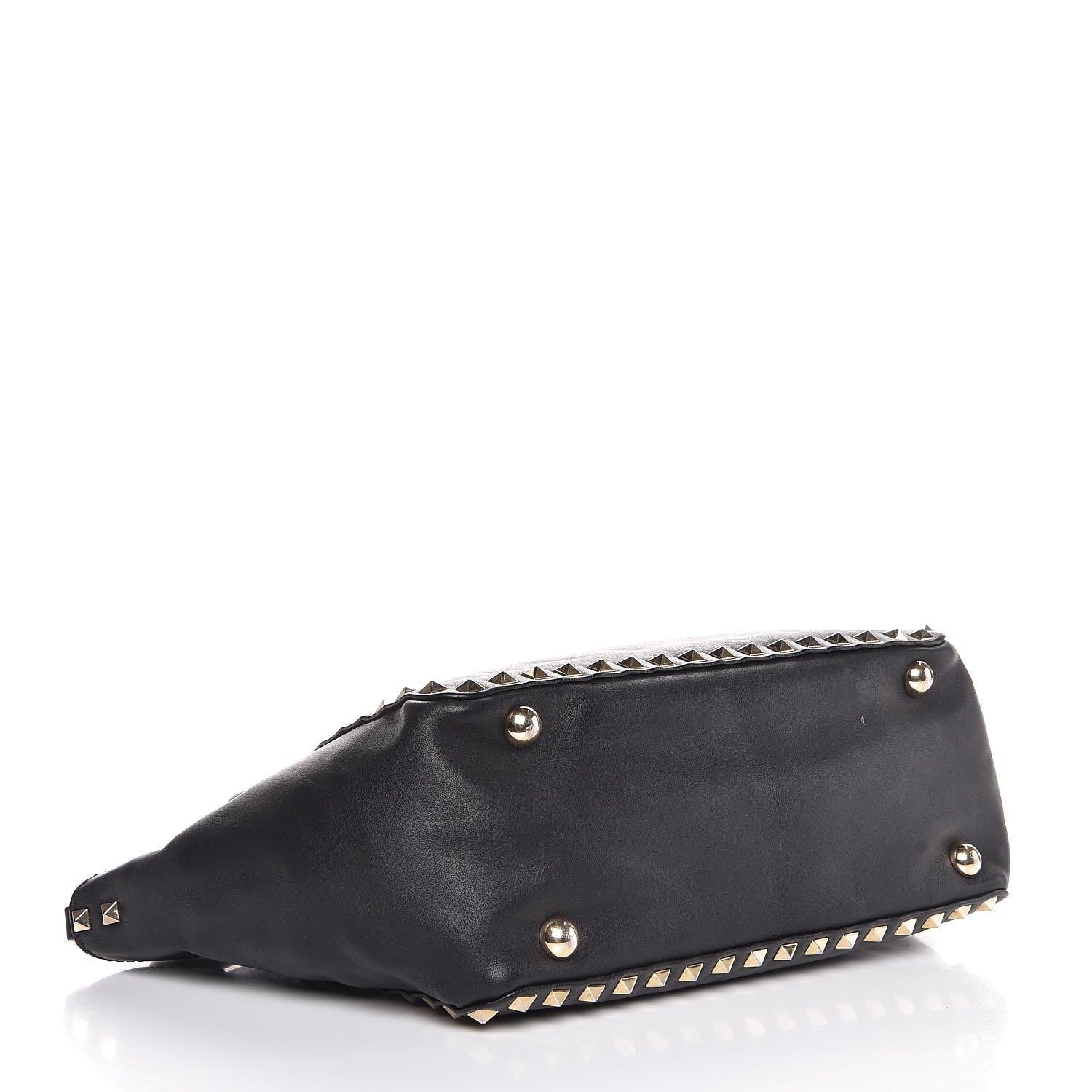 Valentino Garavani Vitello Small Rockstud Tote Black 4 of 8