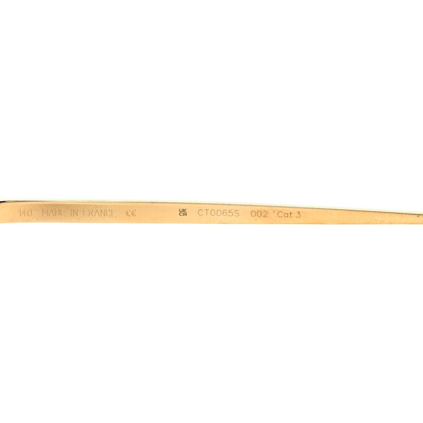 Panthere De Cartier Aviator Sunglasses Gold