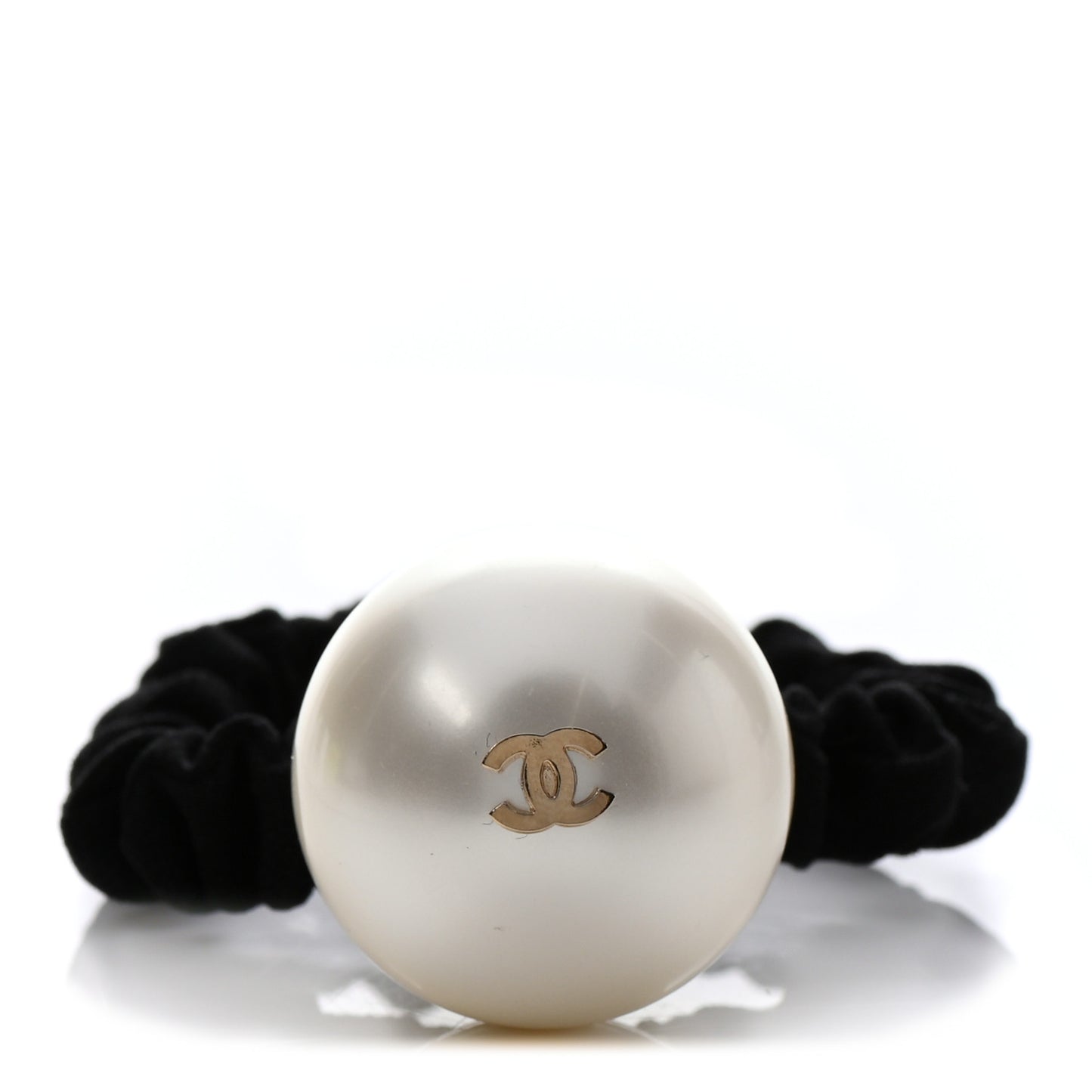 Pearl CC Hair Tie Black Gold Pearly White