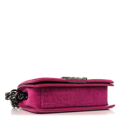 Chanel Velvet Quilted Small Boy Flap Fuchsia 4 of 10