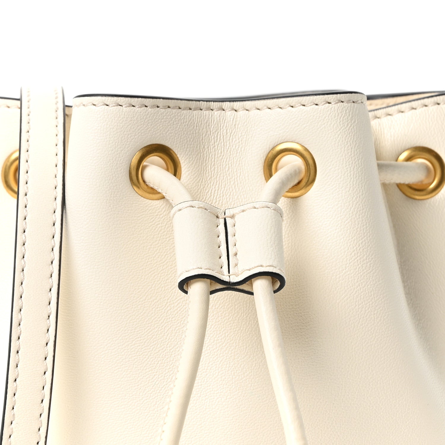 Valentino Garavani Nappa Mini VLogo Signature Bucket Bag Light Ivory 7 of 9