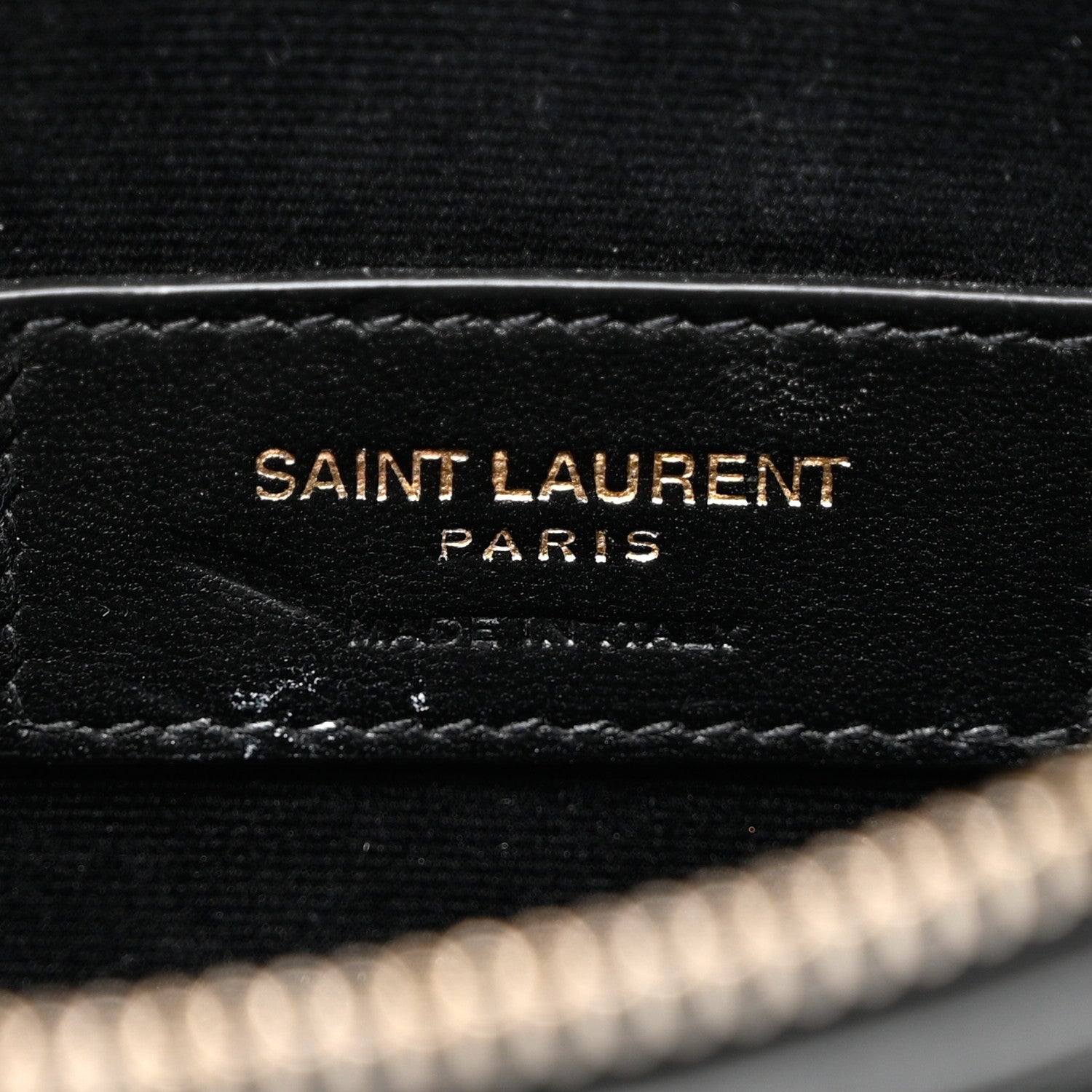 Saint Laurent Grain De Poudre Chevron Monogram Large Bill Pouch Black 6 of 13