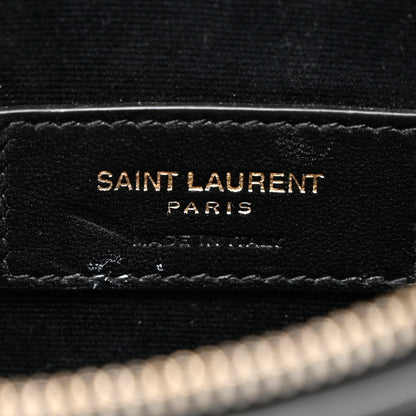 Saint Laurent Grain De Poudre Chevron Monogram Large Bill Pouch Black 6 of 13