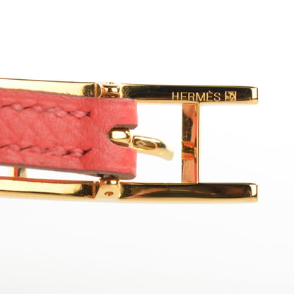 Hermes Epsom Hapi 3MM Triple Tour Wrap Bracelet M Rose Jaipur 6 of 6