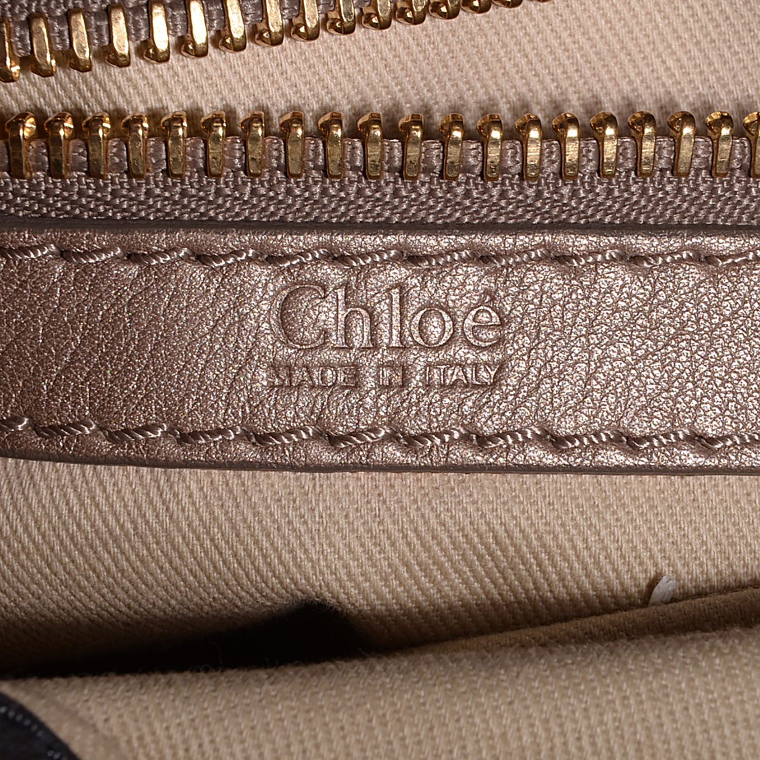 Chloe Leather Bay Tote Navy 6 of 7