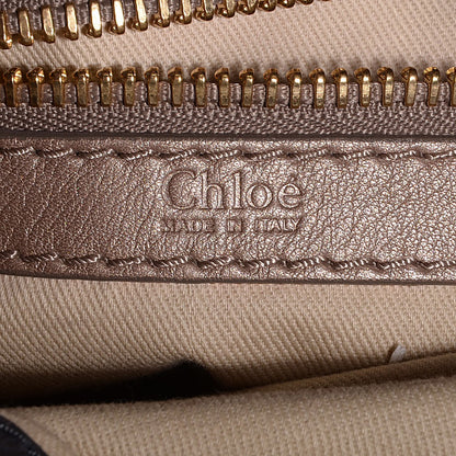 Chloe Leather Bay Tote Navy 6 of 7