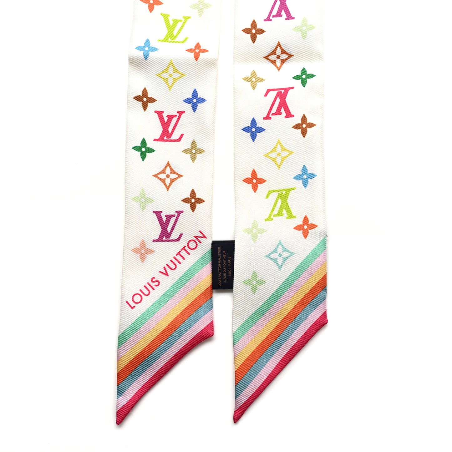 LV X TM Silk Monogram Multicolor BB Bandeau White