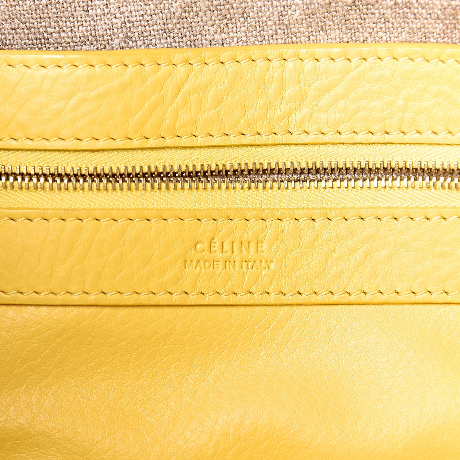 Celine Supple Calfskin Medium Horizontal Cabas Phantom Sun Yellow 7 of 12