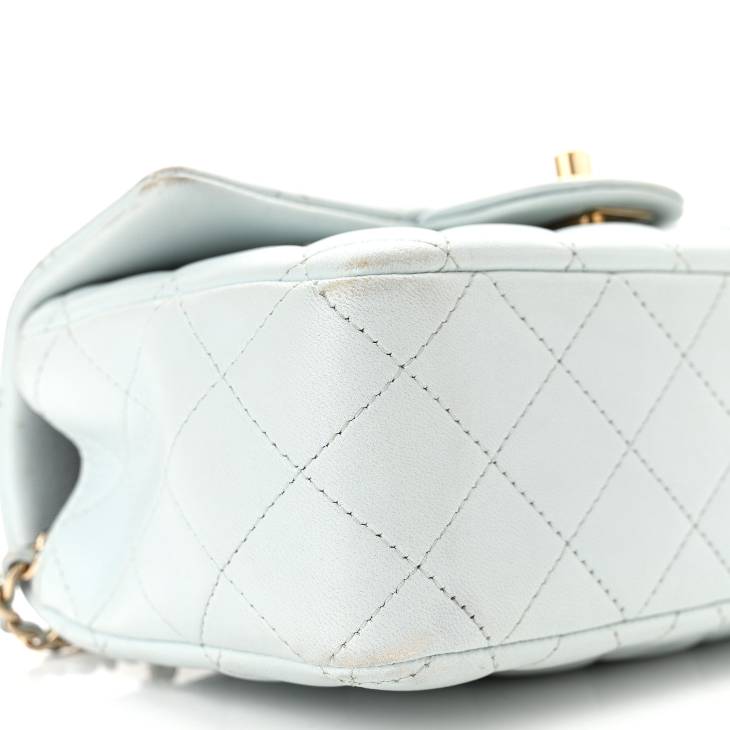 Chanel Lambskin Quilted Mini Top Handle Rectangular Flap Light Blue 9 of 12