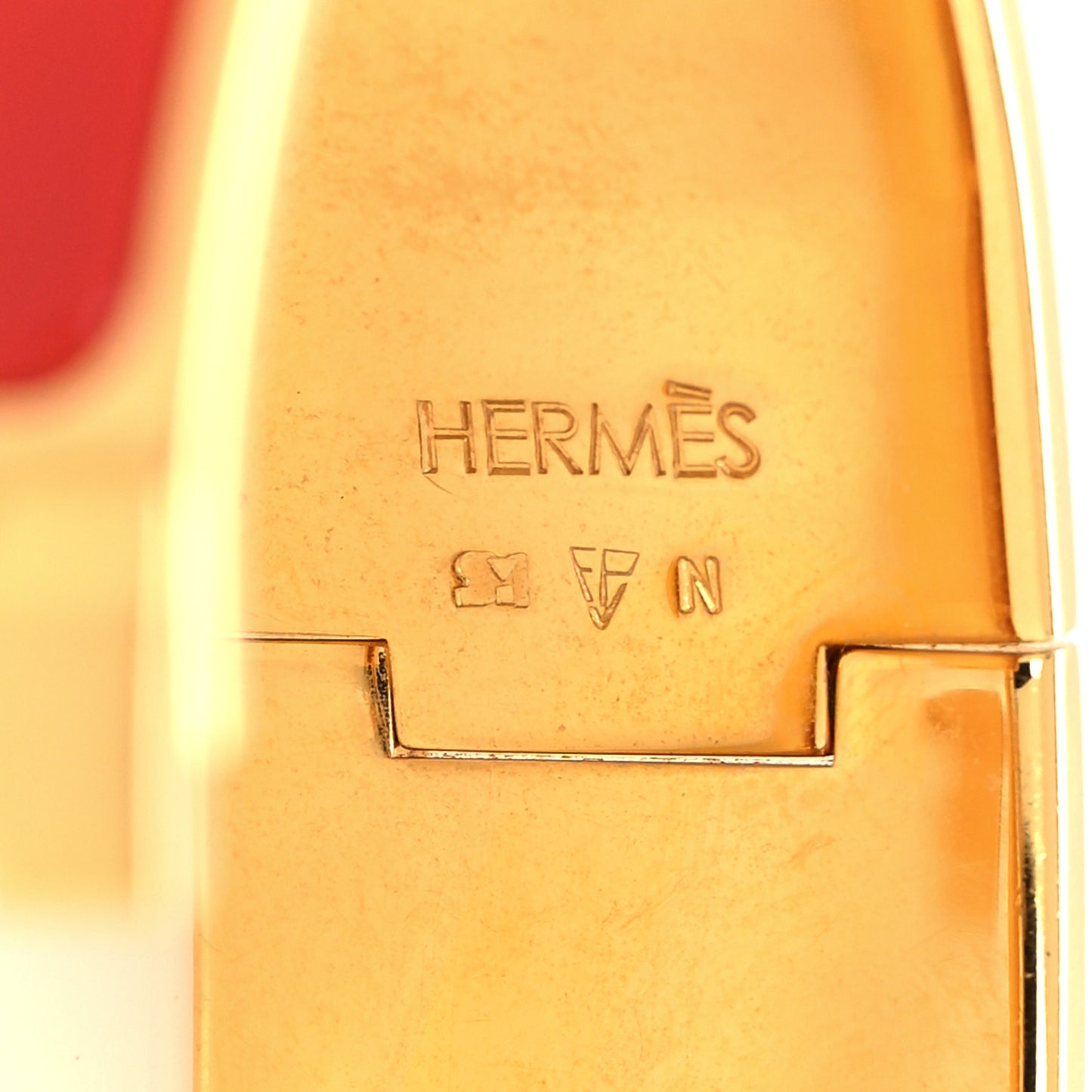 Enamel Wide Clic Clac H Bracelet PM Red