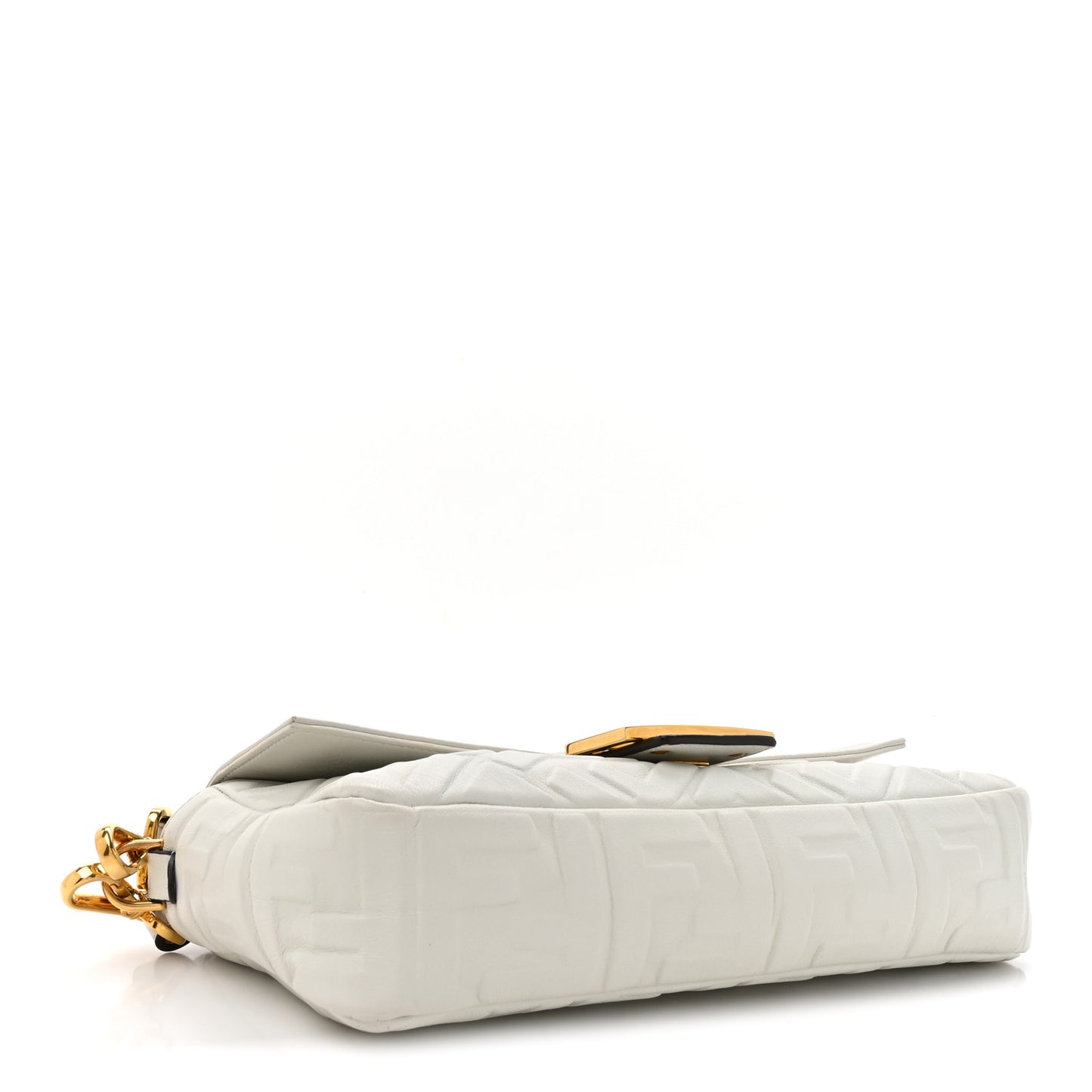 Nappa FF 1974 Embossed Baguette White
