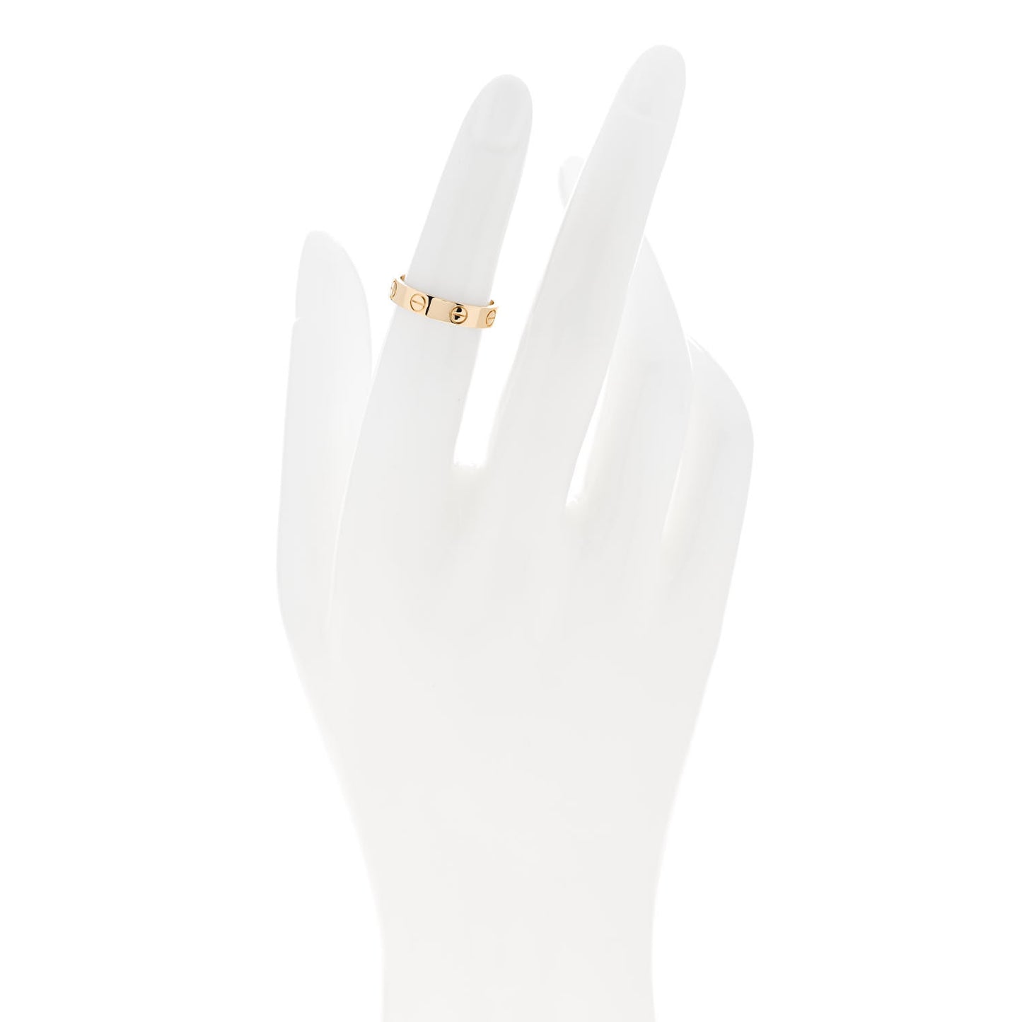 18K Yellow Gold 3.5mm LOVE Wedding Band Ring 48 4.5