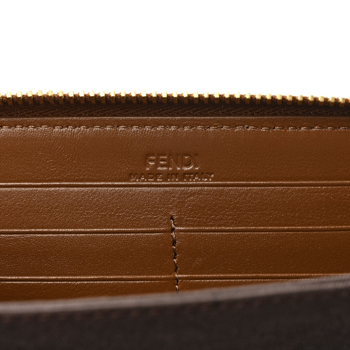 Pequin Vitello Zip Around Wallet Tobacco Foresta