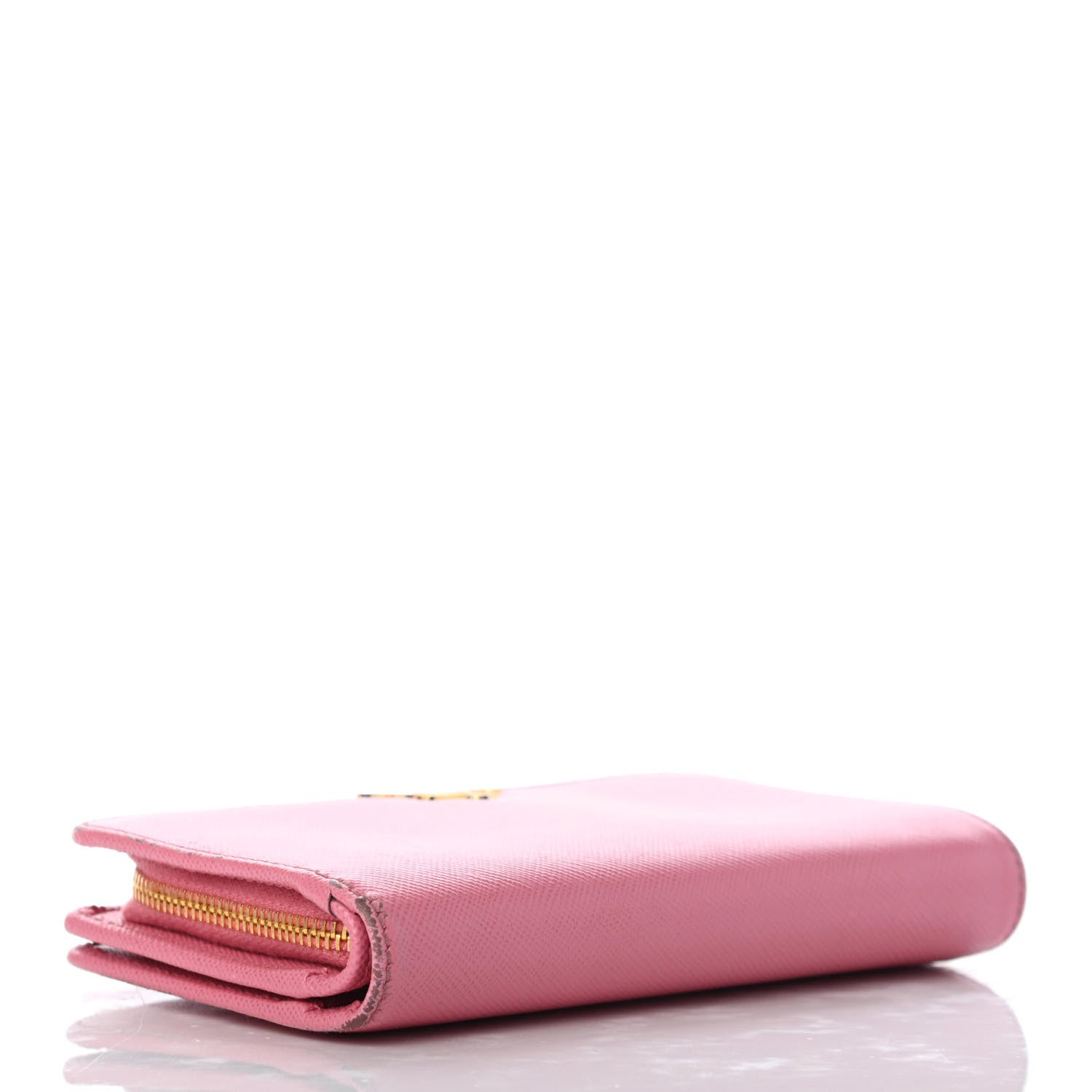 Prada Saffiano Compact Wallet Geranio 4 of 13