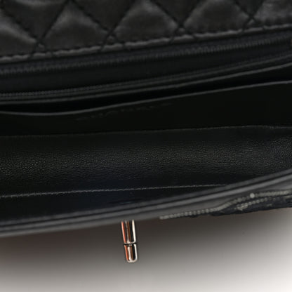Chanel Lambskin Embroidered Camellia Follies Flap Black 5 of 10