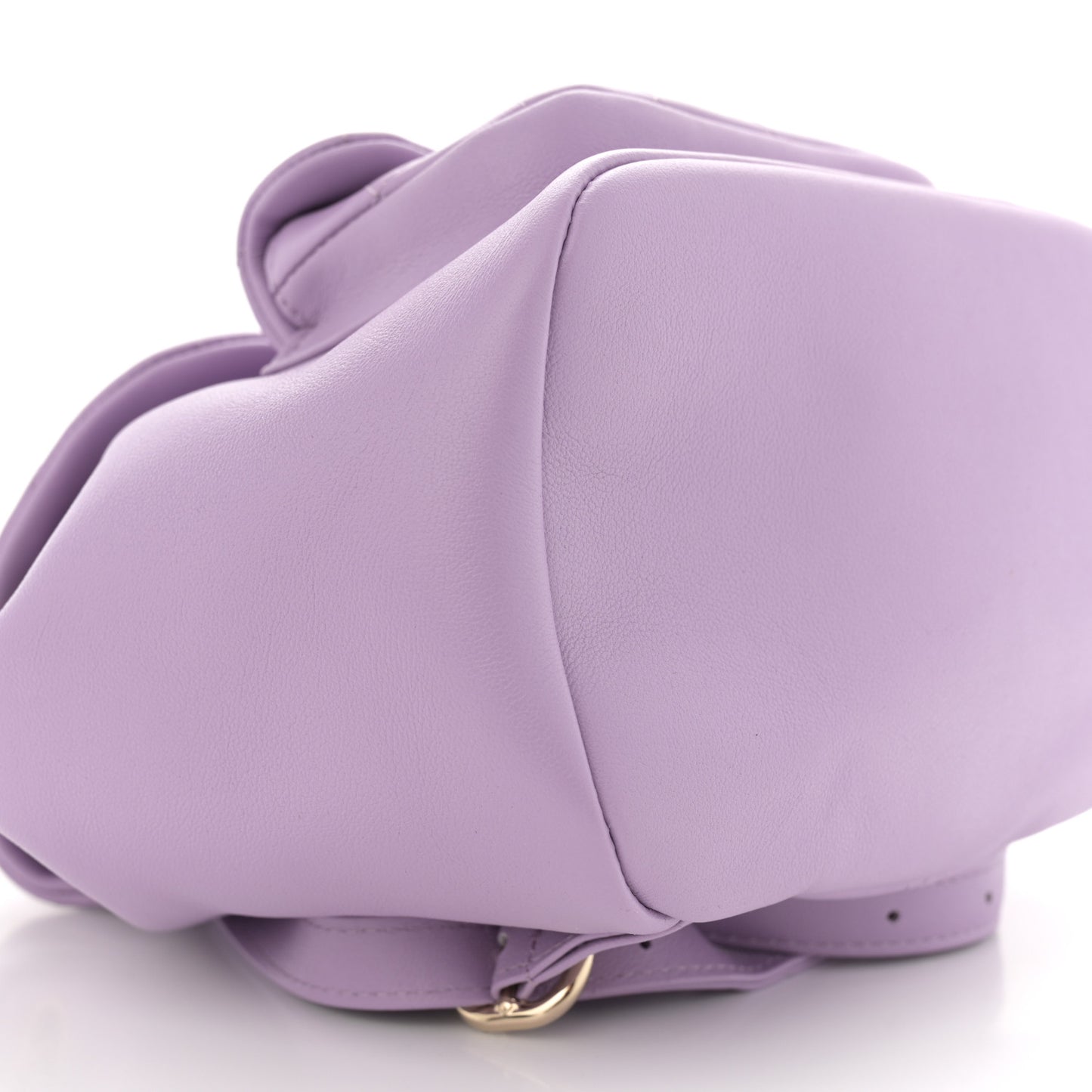 Lambskin Quilted Small Duma Drawstring Backpack Light Purple