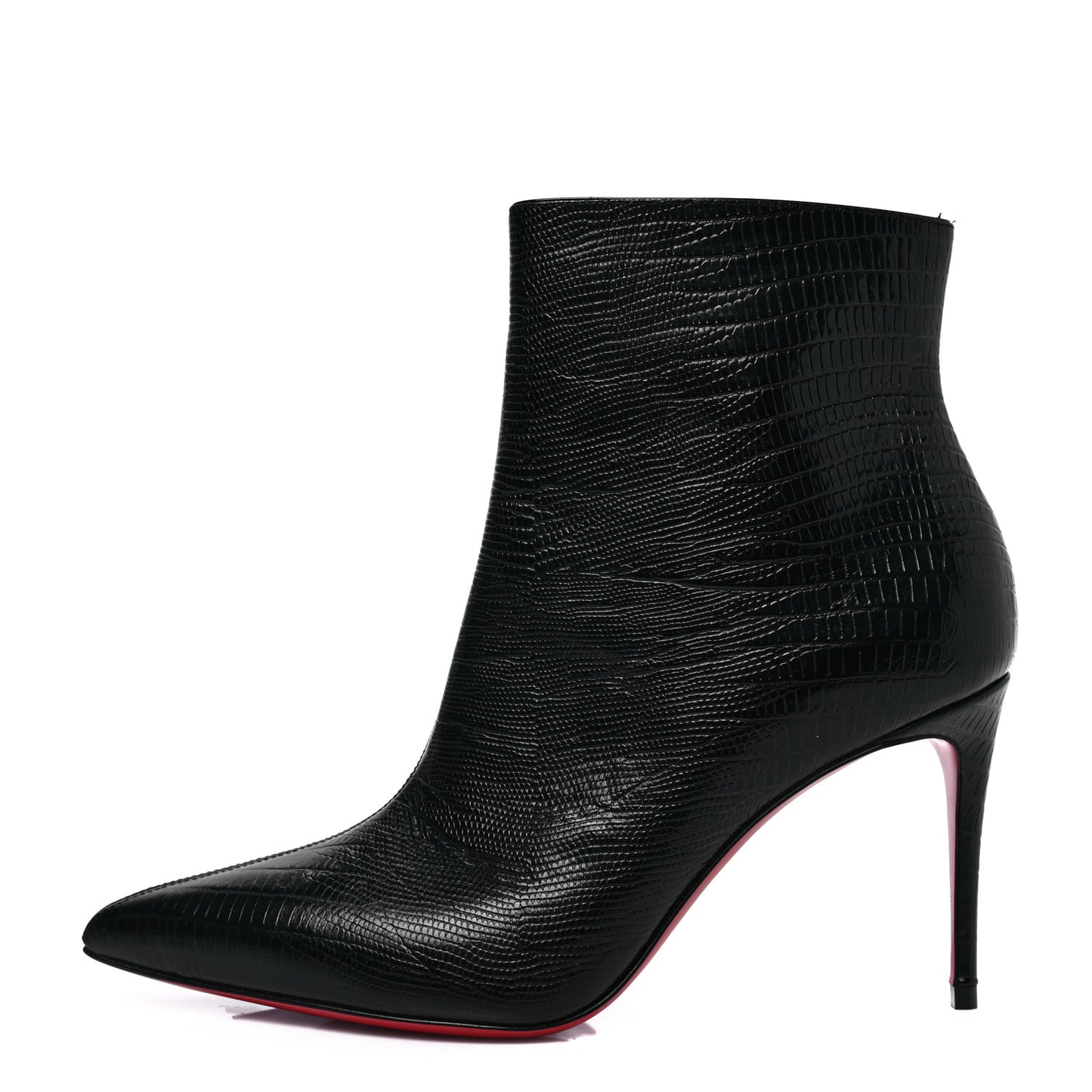 Calfskin Lizard Embossed So Kate Booty 85 Ankle Boots 37.5 Black