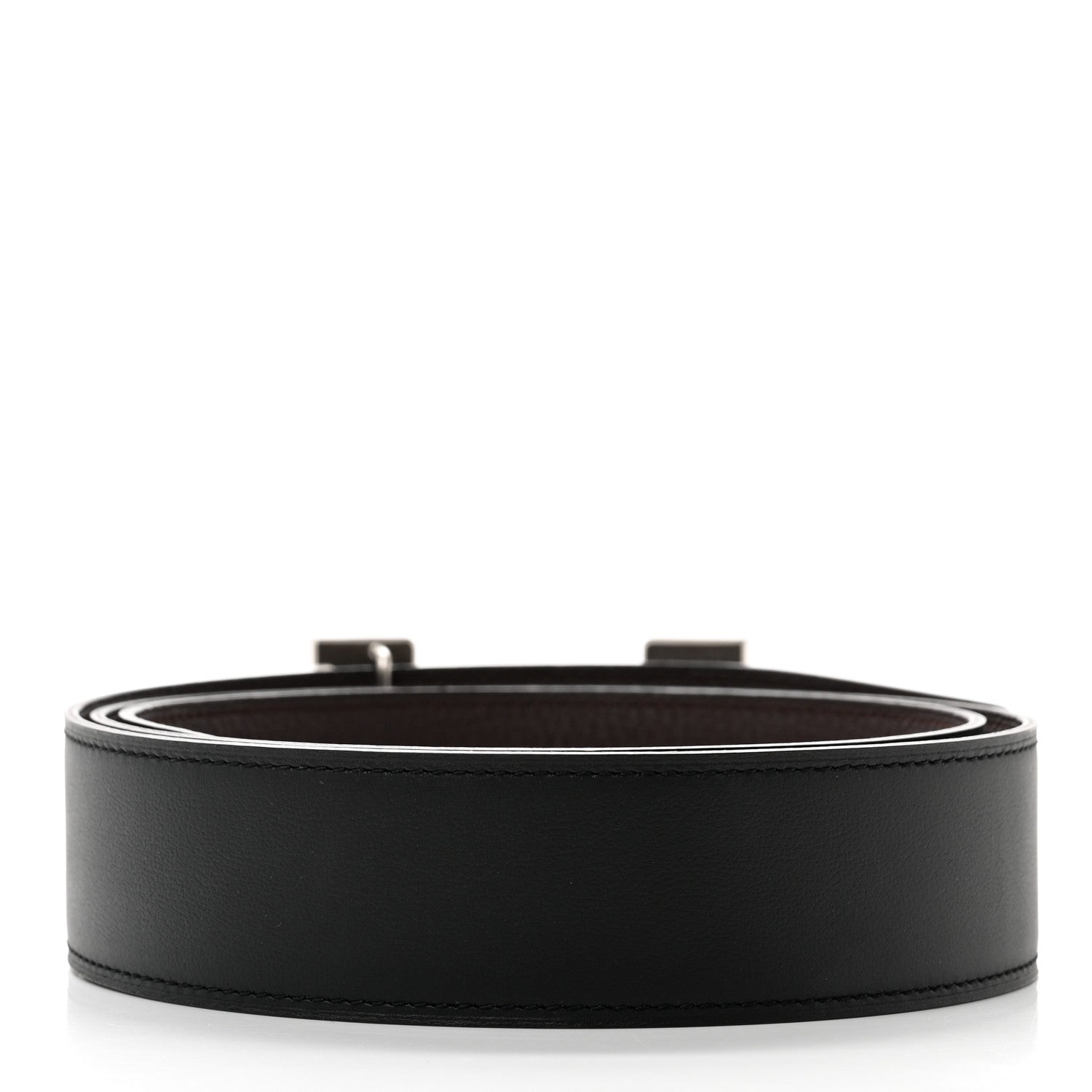 Hermes Swift Togo 32mm H Belt 95 Black Chocolate 2 of 5