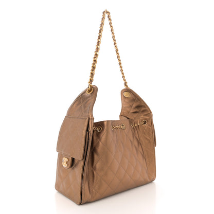 Chanel Metallic Caviar Quilted Small Chanel 25 Handbag Bronze 3 of 10