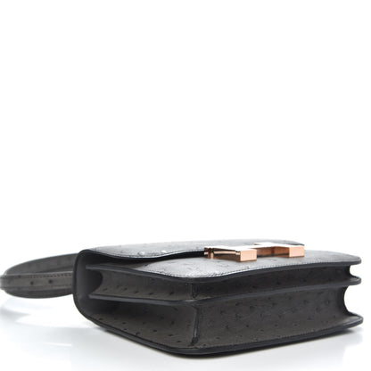 Hermes Ostrich Constance 18 Graphite 4 of 10
