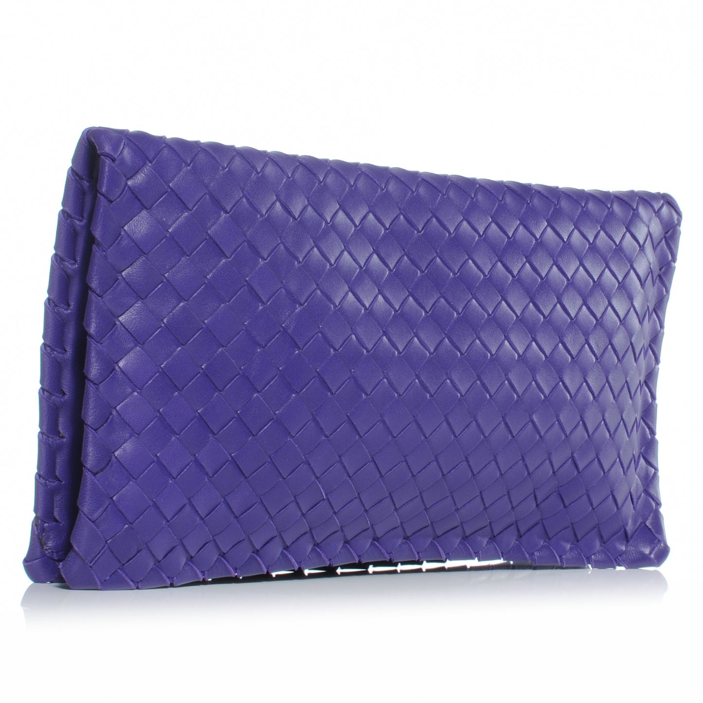 Nappa Intrecciato Turnlock Clutch Violet