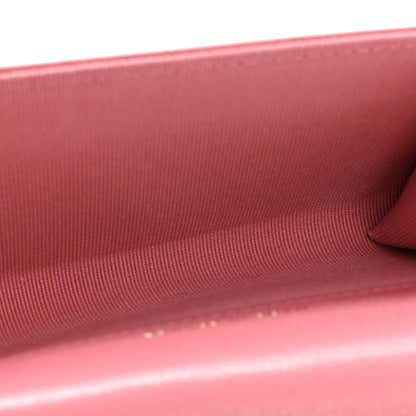 Chanel Caviar Quilted Flap Card Holder Wallet Pink 5 of 10