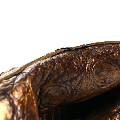 Nancy Gonzalez Metallic Crocodile Clutch Gold 12 of 13