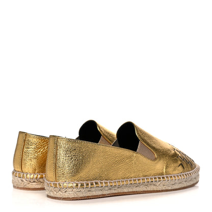 Bottega Veneta Nappa Intrecciato Gala Espadrille 39 Gold 4 of 8