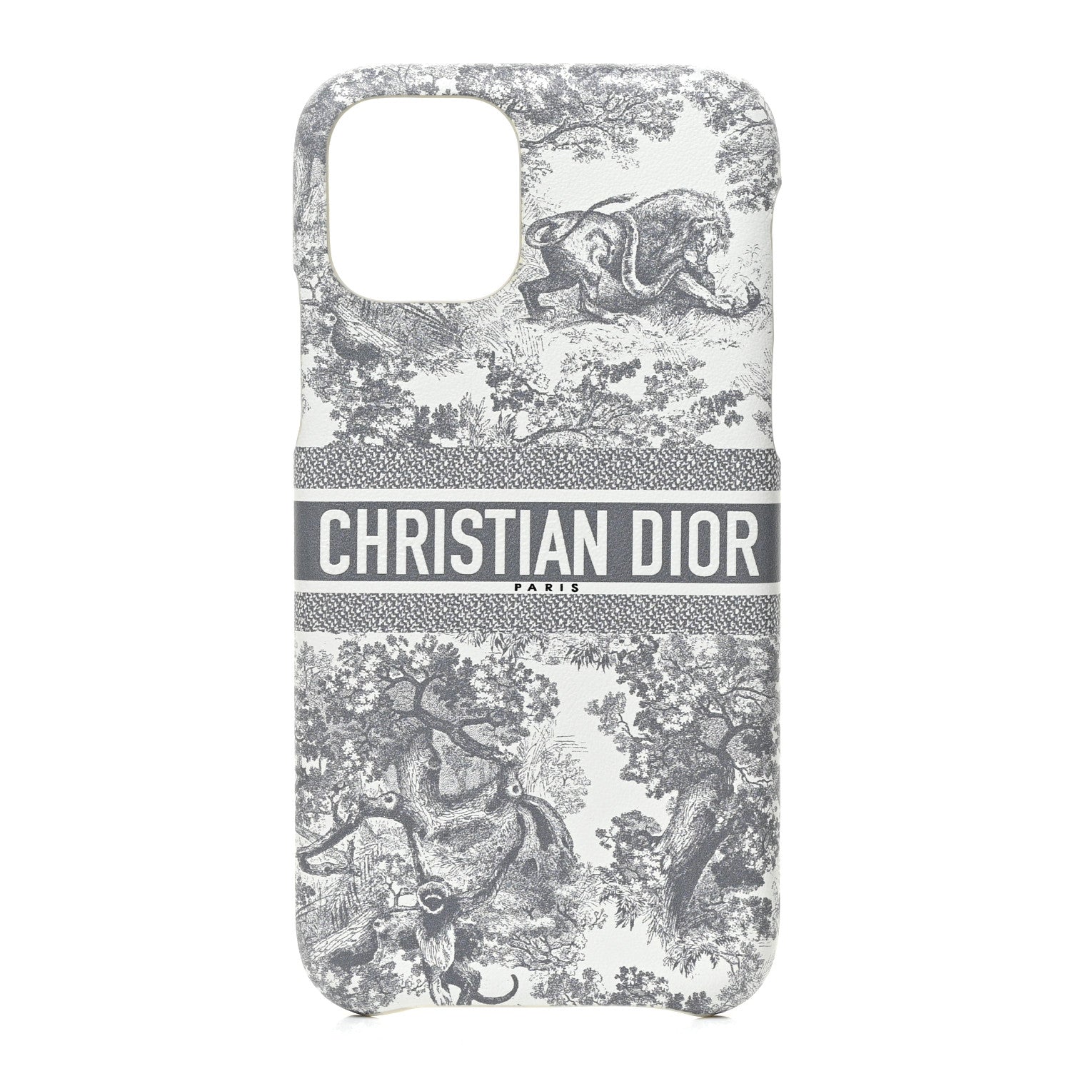 Christian Dior Calfskin Toile De Jouy iPhone 12 Pro Case Grey 1 of 9
