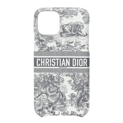 Christian Dior Calfskin Toile De Jouy iPhone 12 Pro Case Grey 1 of 9