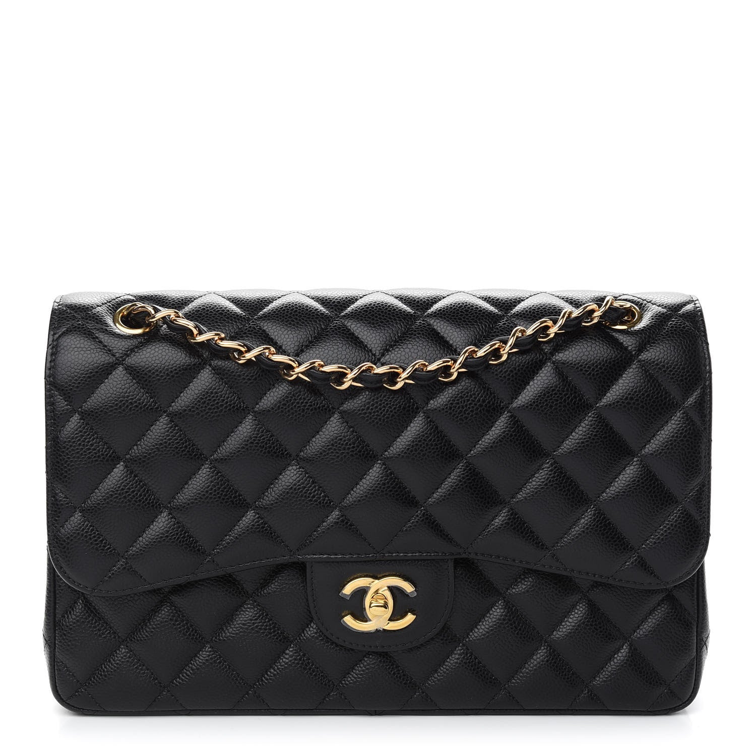 Chanel Caviar Quilted Jumbo Double Flap Black 1 of 9