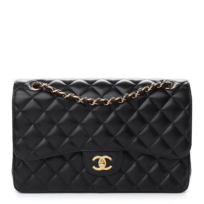 Chanel Caviar Quilted Jumbo Double Flap Black 1 of 9