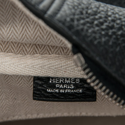 Hermes Taurillon Clemence Victoria II Fourre-Tout 43 Black 6 of 7