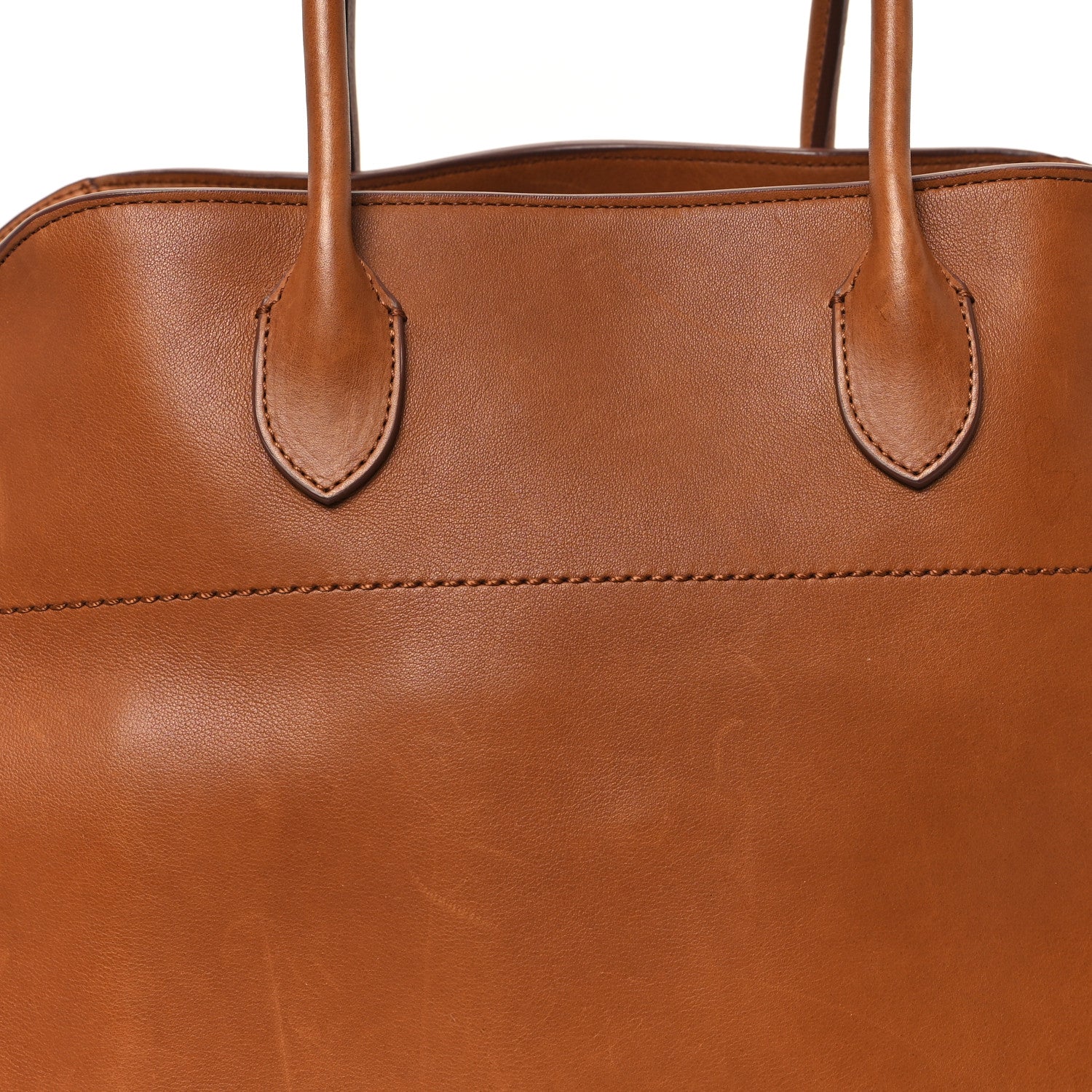 The Row Polished Saddle Calfskin Soft Margaux 15 Cuir 5 of 10
