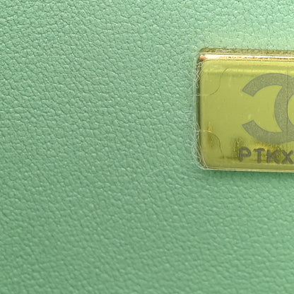Chanel Lambskin Quilted Mini Top Handle Rectangular Flap Lilac Light Green 7 of 10