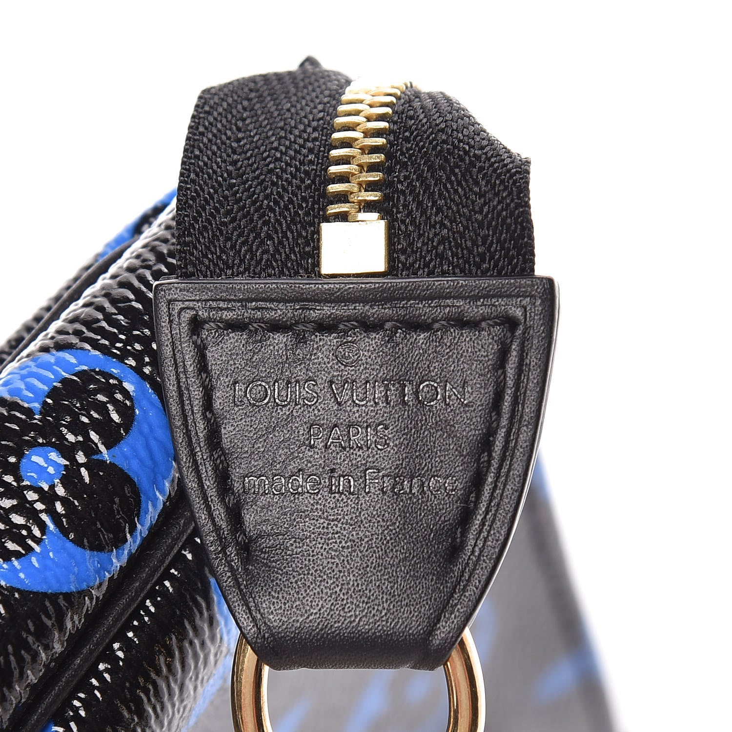 Louis Vuitton Colored Monogram Mini Pochette Accessories Blue Black 6 of 6